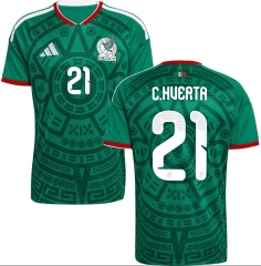 (S-4XL) 2026 World Cup Mexico Home Green (C. Huerta #21) Thailand Soccer Jersey AAA-4506