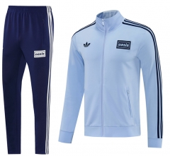 25-26 Adi&Oasis Light Blue Thailand Soccer Jacket Uniform-LH
