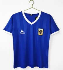 Retro Version 1986 Argentina Away Blue Thailand Soccer Jersey AAA-C1046