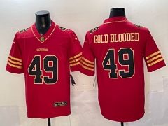 (Logo 7) San Francisco 49ers Red #49 NFL Jersey-0840