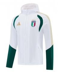25-26 Italy White Thailand Soccer Coat-LH
