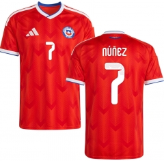(S-4XL) 2026 World Cup Chile Home Red (Núñez #7) Thailand Soccer Jersey AAA-512