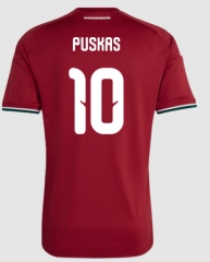 (S-4XL) 26-27 Hungary Home Red (Puskas #10) Thailand Soccer Jersey AAA-512