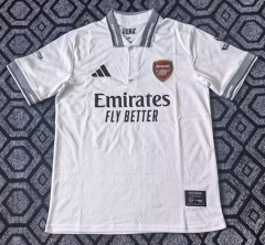 26-27 Arsenal White Thailand Polo Shirt-9070