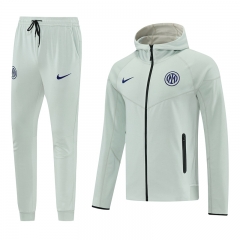 26-27 Inter Milan Grey Thailand Soccer Jacket Uniform With Hat-LH
