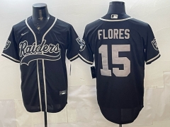(Logo 1) Joint Version Las Vegas Raiders Black #15 NFL Jersey-0840