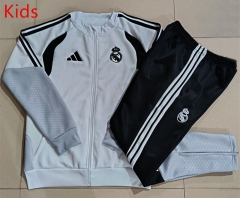 26-27 Real Madrid White Kids/Youth Soccer Jacket Uniform-815