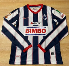 (S-3XL) Retro Version 09-10 Monterrey Home Blue&White LS Thailand Soccer Jersey AAA-6895