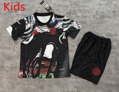 26-27 Special Edition Manchester United Black&White Kids/Youth Soccer Uniform-4506