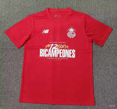 (S-4XL) 26-27 Champion Version Deportivo Toluca FC Red Thailand Soccer Jersey AAA-5378