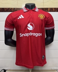 25-26 Manchester United Red Thailand Polo Shirt-6057