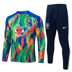25-26 Brazil Colorful Thailand Soccer Tracksuit-815
