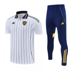 26-27 Boca Juniors White Thailand Polo Uniform-4627