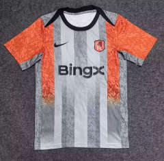 26-27 Chelsea Grey&Orange Thailand Soccer Training Jersey AAA-9070