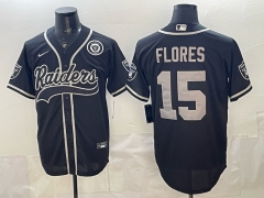 (Logo 2) Joint Version Las Vegas Raiders Black #15 NFL Jersey-0840