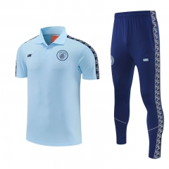 26-27 Manchester City Light Blue Thailand Polo Uniform-4627