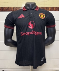 25-26 Manchester United Black Thailand Polo Shirt-6057
