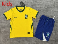 2026 Brazil Home Yellow Kids/Youth Soccer Uniform-4506