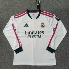 (S-4XL) 26-27 Real Madrid Home White LS Thailand Soccer Jersey AAA-5378