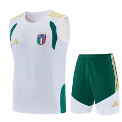 26-27 Italy White Thailand Soccer Vest Uniform-4627