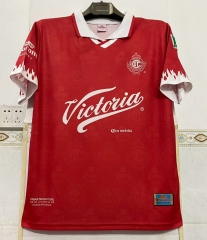 (S-3XL) Retro Version 97-98 Deportivo Toluca FC Home Red Thailand Soccer Jersey AAA-6895
