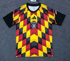(S-4XL) 26-27 Germany Red&Yellow&Black Thailand Training Soccer Jersey AAA-2483