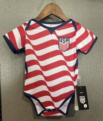 26-27 USA Home Red&White Baby Soccer Uniform-7411