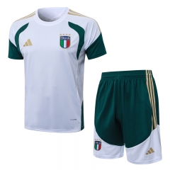 26-27 Italy White Short-sleeved Thailand Soccer Tracksuit -815