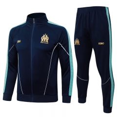 25-26 Ribbon Version Olympique Marseille Up-Cyan Thailand Soccer Jacket Uniform-815
