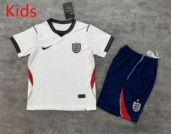 2026 World Cup England Home White Kids/Youth Soccer Uniform-4506