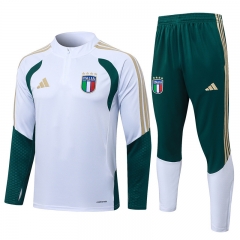 26-27 Italy White Thailand Soccer Tracksuit-815