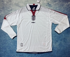Retro Version 04-05 England Home White LS Thailand Soccer Jersey AAA-6590