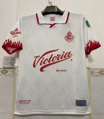 (S-3XL) Retro Version 97-98 Deportivo Toluca FC Away White Thailand Soccer Jersey AAA-6895