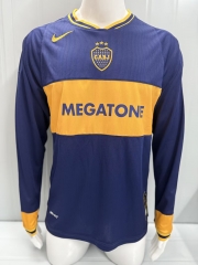 Retro Version 06-07 Boca Juniors Home Blue LS Thailand Soccer Jersey AAA-3932