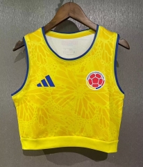 (S-XL) 2026 Colombia Home Yellow Women Thailand Soccer Vest Jersey AAA-5698
