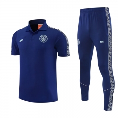 26-27 Manchester City Royal Blue Thailand Polo Uniform-4627