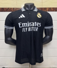 25-26 Real Madrid Black Thailand Polo Shirt-6057