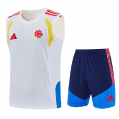 26-27 Colombia White Thailand Soccer Vest Uniform-4627