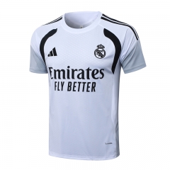 26-27 Real Madrid White Short-sleeved Thailand Soccer Tracksuit Top-815