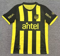 (S-4XL) 26-27 CA Peñarol Home Yellow&Black Thailand Soccer Jersey AAA-8025