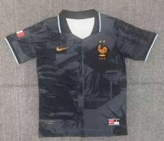 (S-4XL)26-27 France Black Thailand Soccer Jersey AAA-2353
