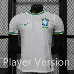 (S-3XL) Player Version 26-27 Retro Casual Version Brazil White Thailand Soccer Jersey AAA-888