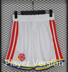 (S-3XL) Player Version 26-27 Colombia White Thailand Soccer Shorts-888