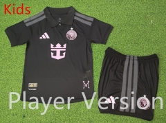 Player Version 26-27 Inter Miami CF Away Black Kids/Youth Soccer Uniform-9926