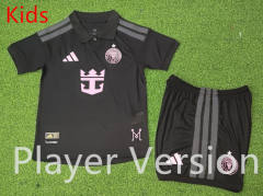 Player Version 26-27 Inter Miami CF Away Black Kids/Youth Soccer Uniform-9926