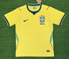 (S-4XL) 26-27 Brazil Home Yellow Thailand Soccer Jersey AAA-403