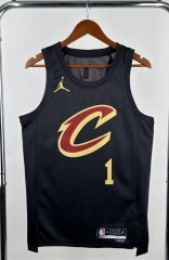 2023 Jordan Version Cleveland Cavaliers Black #1 NBA Jersey-311