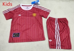 26-27 Retro Edition Manchester United Red Kids/Youth Soccer Uniform-507