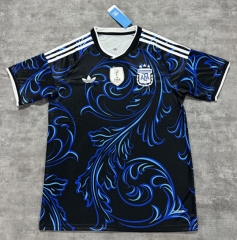 (S-4XL) With Patch 2026 Argentina Away Blue&Black Thailand Soccer Jersey AAA-4506