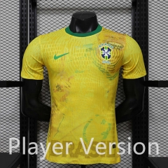 Player Version 26-27 Special Version Brazil Yellow Thailand Soccer Jersey AAA-888